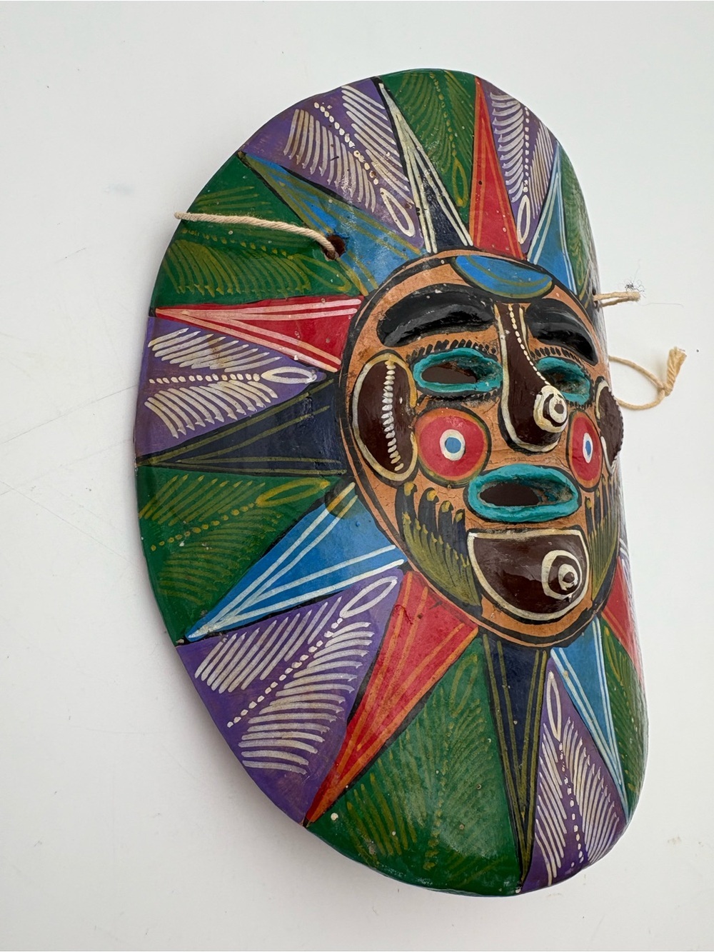 Vintage Mexican Folk Art Sun Decorative Mask Wall Art - Picture 5 of 16